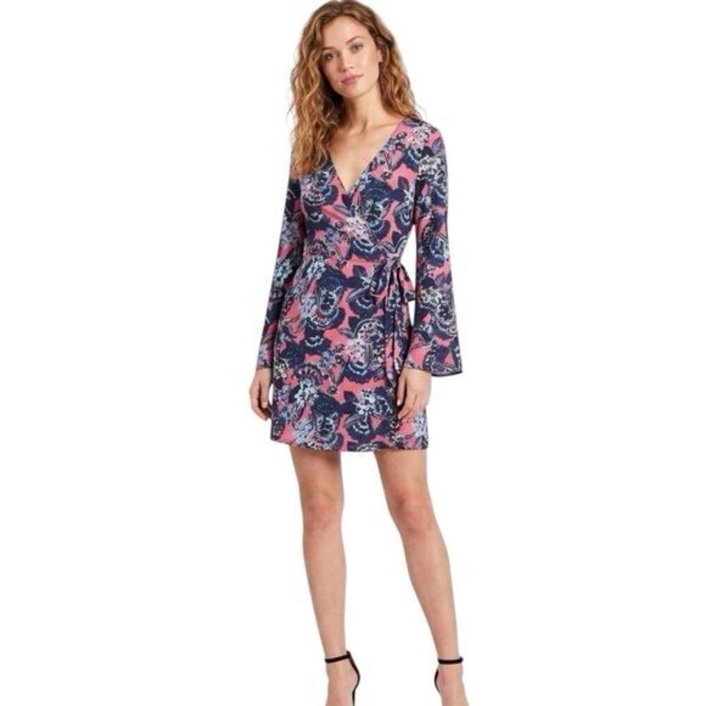 Roxy Womens Dress XS Wrap Beach Hawaiian Vacation Travel Tropical Y2k 90s Resort